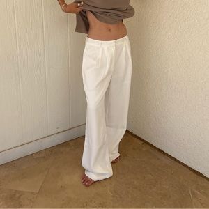 Meshki white work trousers